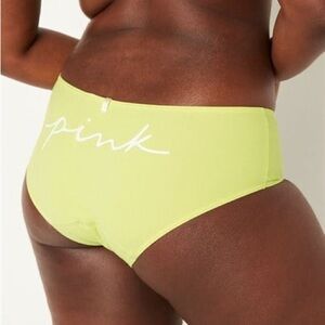 Vs Victorias Secret Pink Period Logo Hipster Panty Underwear Green Spring S